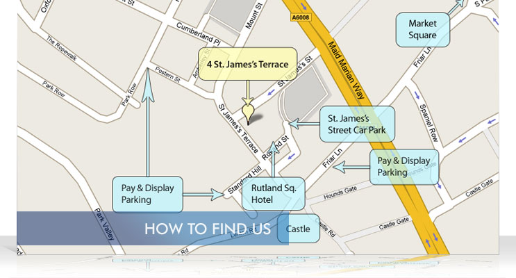 St. James's Terrace Location Map